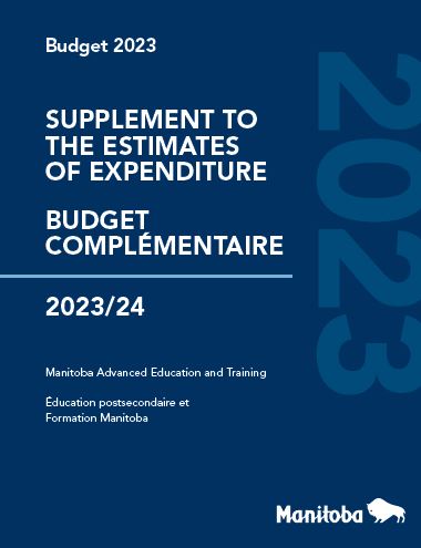 Thumbnail of Manitoba Advanced Education and Training Main Estimates Supplement cover
