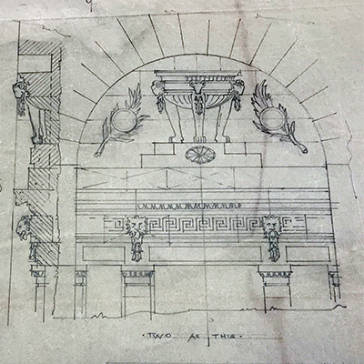 Sketches of sculptures and carvings for Manitoba Legislative Building
