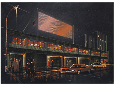 Drawings of Manitoba Theatre Centre building (exterior)